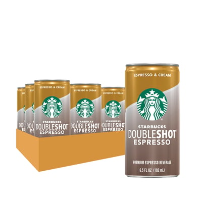 Starbucks Doubleshot Espresso Espresso Beverage, Premium, Espresso & Cream - 12 pack, 6.5 fl oz cans