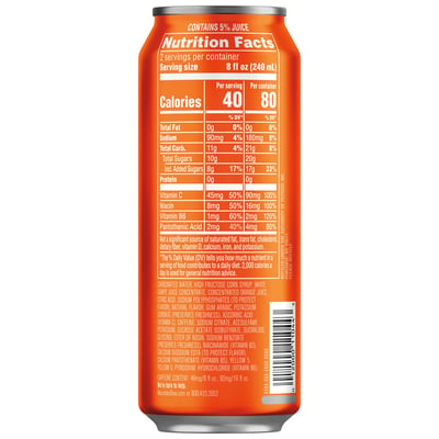 Mtn Dew Kickstart Orange Citrus Energy Drink 16 Fl Oz 12 Ct Cans photo