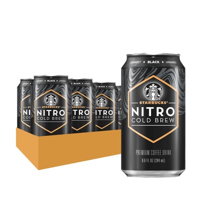 Starbucks Nitro Cold Brew Unsweetened Black 9.6 Fl Oz 8 Ct photo