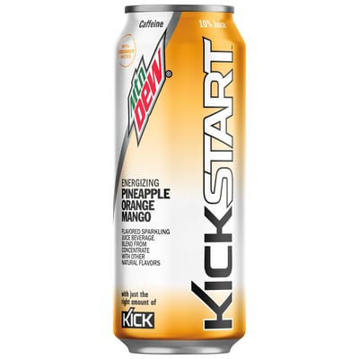 Mtn Dew Kickstart Pineapple Orange Mango 16 Fl Oz 12 Ct Can photo