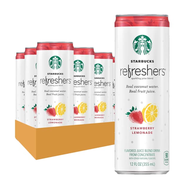 Starbucks Refreshers™ Strawberry Lemonade 12 oz cans, 12 Pack