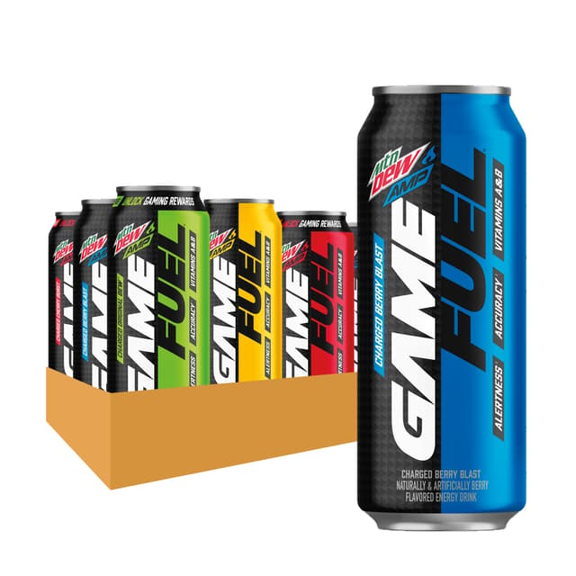 Mtn Dew Amp Game Fuel Charged Variety Pack 16 Fl Oz 12 Ct Cans