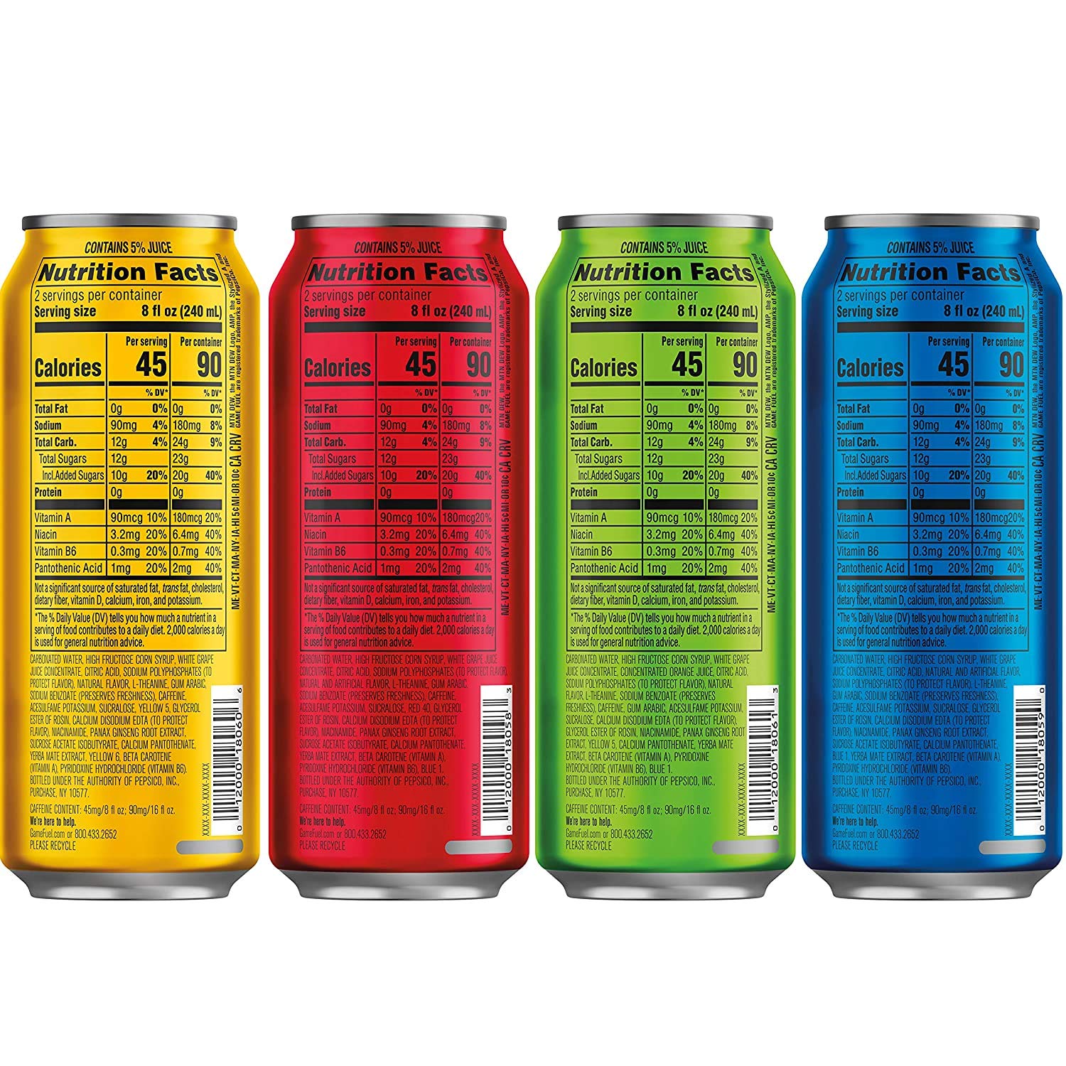 Mtn Dew Amp Game Fuel Charged Variety Pack 16 Fl Oz 12 Ct Cans By Pantry Shop By Pepsico